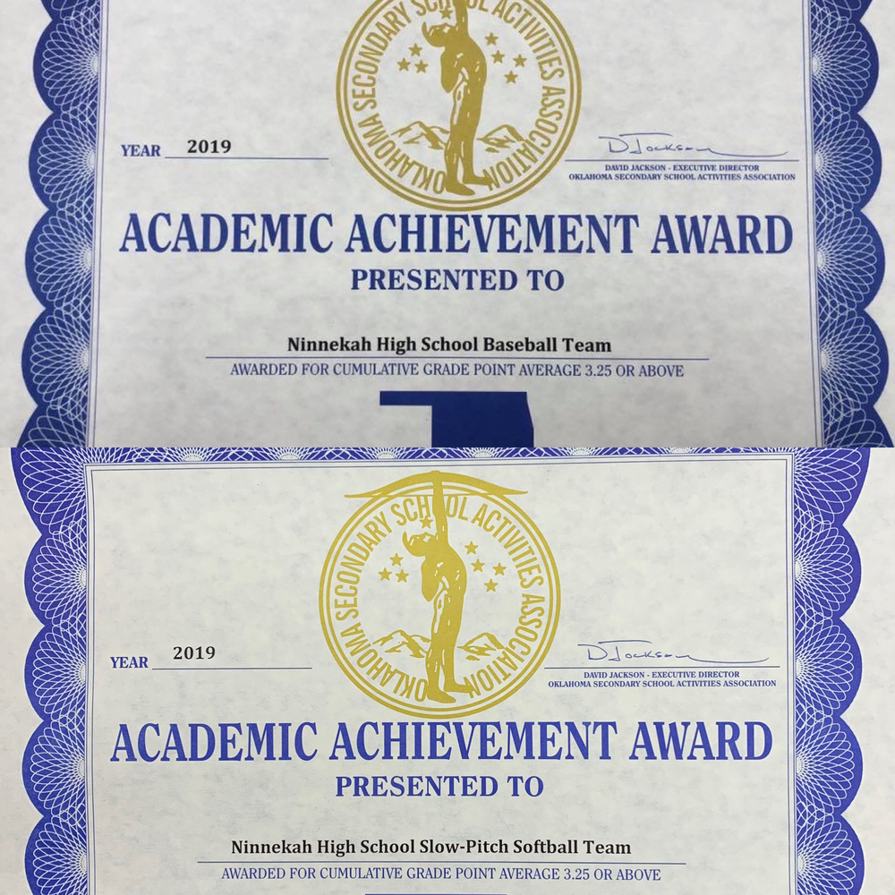 Ninnekah Teams Win Academic Achievement Awards
