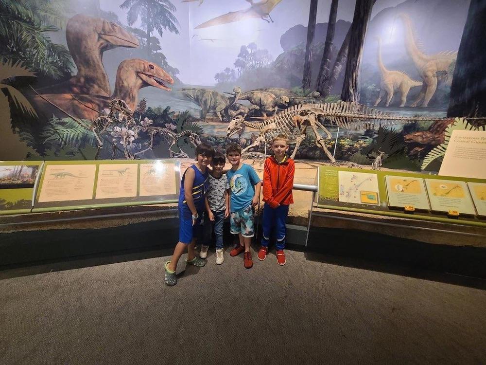 Ninnekah Summer Camp 2022 Students Visiting Dinosaur Exhibit