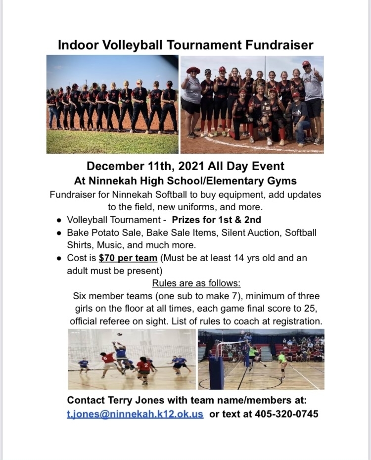 Ninnekah Volleyball Tournament Fundraiser 12-11-21