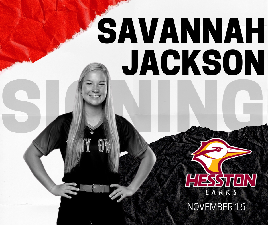 Savannah Jackson, Hesston Larks, Signing Poster 11/16/2022