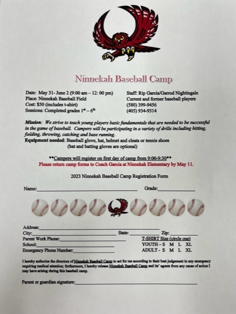Ninnekah Baseball Camp 