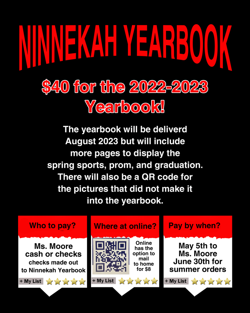Ninnekah Yearbook Flyer 22-23