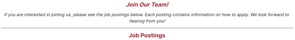 Job Posting update