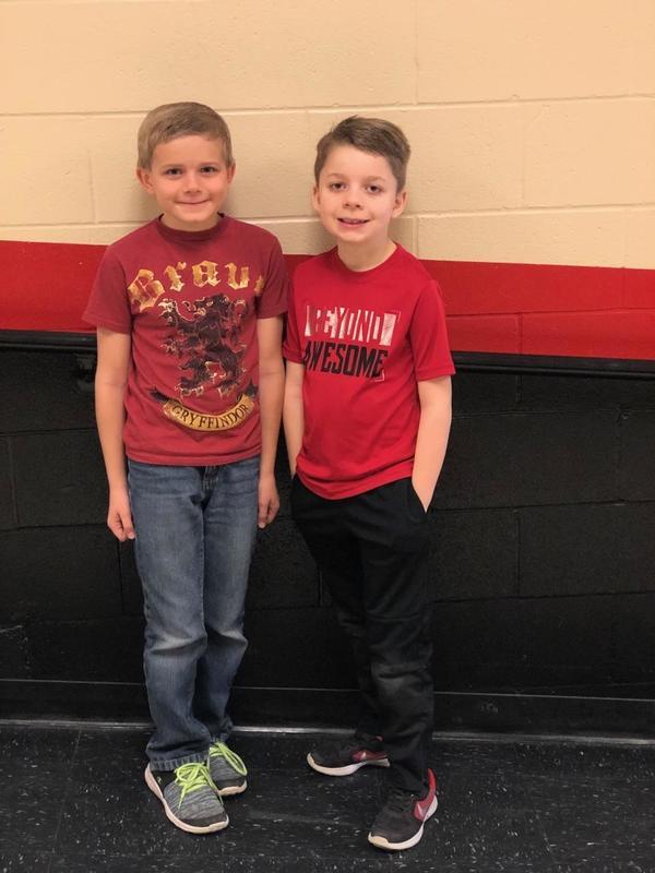 Spelling Bee Winners Jonah Cremer and Ryne Winsett